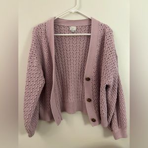 Lavender Knitted Cardigan